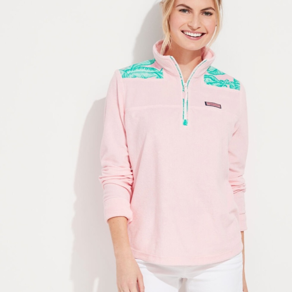 Vineyard Vines | Women’s Pink Quarter Zip Sweatshirt Size XS